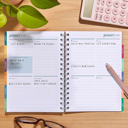 Erin Condren Inspired Collection A5 Weekly Meal Planner, Includes Shopping List Trackers in Kuwait