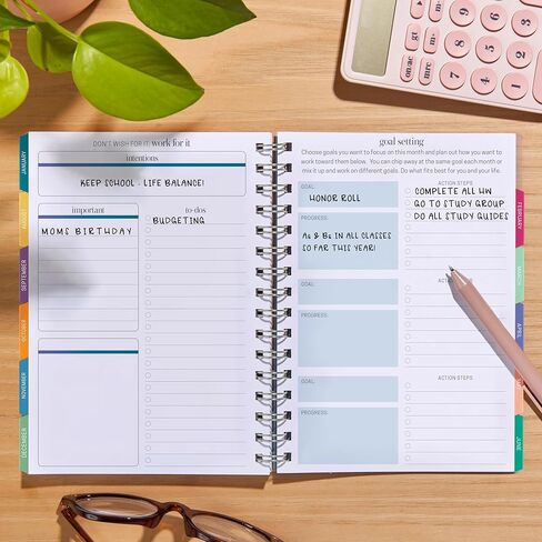 Erin Condren Inspired Collection A5 Weekly Meal Planner, Includes Shopping List Trackers in Kuwait