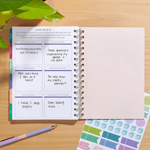 Erin Condren Inspired Collection A5 Weekly Meal Planner, Includes Shopping List Trackers in Kuwait