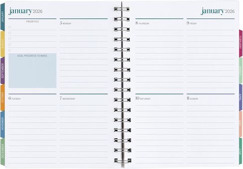 Erin Condren Inspired Collection A5 Weekly Meal Planner, Includes Shopping List Trackers in Kuwait