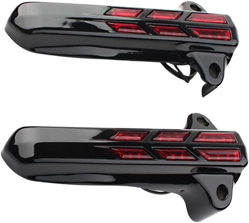 دراجة نارية Front Fork Light 2014-2022 متوافق مع Harley Touring Electra Road Street Glide ، Black in Saudi Arabia