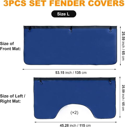 ICWEIMEI 3Pcs Set Fender Covers for Mechanics Automotive Mechanic Magnetic Fender Cover Mat Pad Protective Mat for Car Maintenance Repair Work Size L in Saudi Arabia