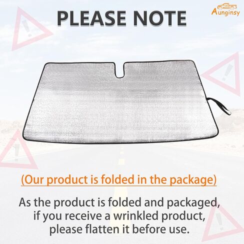 Aunginsy Front Windshield Sunshade متوافق مع Toyota Tacoma 2006-2024 الزجاج الأمامي للسيارات Sunshades قابلة للطي حماية أشعة الشمس الكتل الأشعة فوق البنفسجية ويحافظ على إكسسوارات باردة مركبة in Kuwait