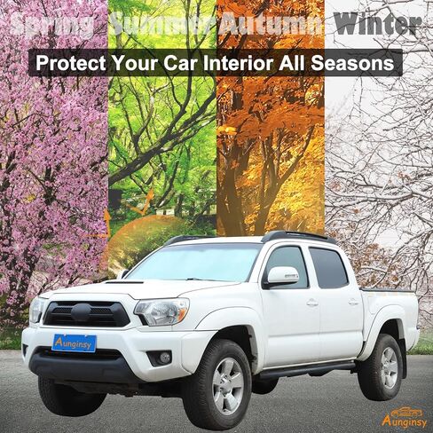 Aunginsy Front Windshield Sunshade متوافق مع Toyota Tacoma 2006-2024 الزجاج الأمامي للسيارات Sunshades قابلة للطي حماية أشعة الشمس الكتل الأشعة فوق البنفسجية ويحافظ على إكسسوارات باردة مركبة in Kuwait