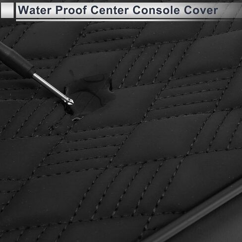 Motoforti Universal Center Console Cover Car Armrest Cover Middle Console Cover Lid for Most Vehicle SUV Car Sedan 12.60"x6.30"x1.97" Black Napa Leather in Kuwait