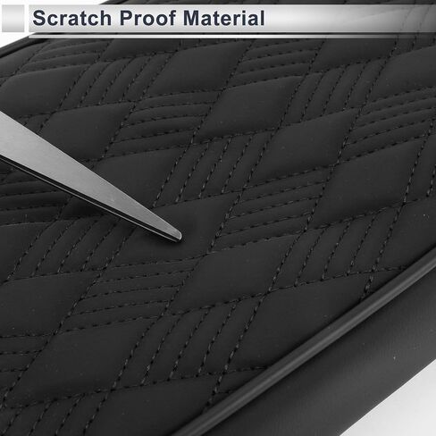 Motoforti Universal Center Console Cover Car Armrest Cover Middle Console Cover Lid for Most Vehicle SUV Car Sedan 12.60"x6.30"x1.97" Black Napa Leather in Kuwait