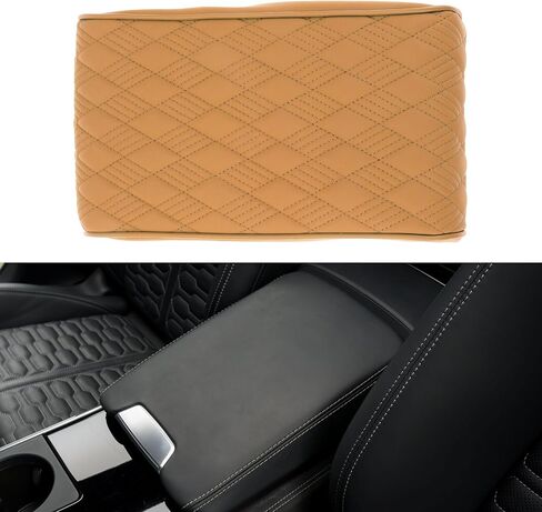 Motoforti Universal Center Console Cover Car Armrest Cover Middle Console Cover Lid for Most Vehicle SUV Car Sedan 12.60"x6.30"x1.97" Black Napa Leather in Kuwait