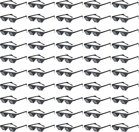 Bulk Thug Life Sunglasses for Women Men 8 Bit Pixelated Mosaic Gamer MLG Photo Props Glasses for Party 50/100 Pack in Saudi Arabia