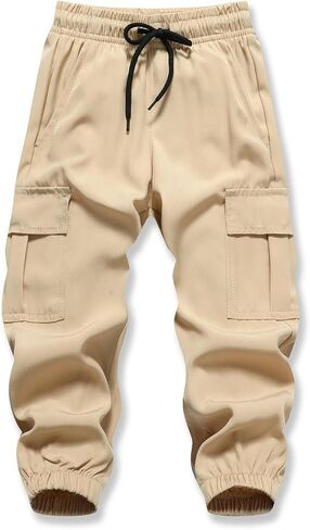 Baby Boys Cargo Joggers Pants Toddler Quick Dry Lightweight Hiking Pants Kids Pull On Sweatpants in Saudi Arabia