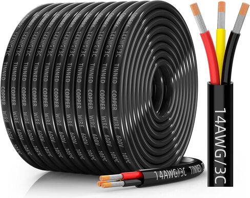 16 سلك مقياس 3 سلك كهربائي الموصل ، 16 AWG معلب النحاس بيف سي كابل PVC ، IP68 مقاوم للماء/مرن/منخفض الجهد للسيارات ، البحرية ، الطاقة الشمسية ، الإضاءة LED (100 قدم) in Kuwait