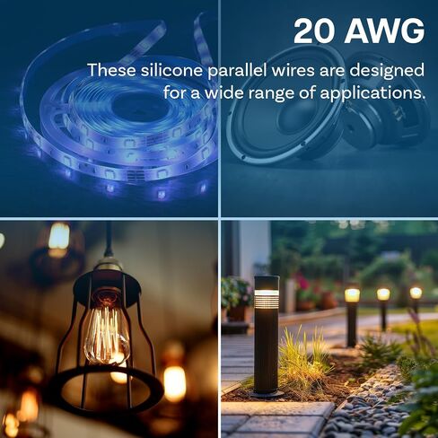 18 AWG Silicone Wire by MMOBIEL – 2 x 16.4FT 18 Gauge Tinned Copper Parallel Cable (Red & Black) – Flexible Hook-Up Wire for Automotive, LED, Audio, Low Voltage DIY Use in Kuwait