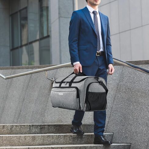 Hanke Carry On Garment Facs for Travel ، حقيبة حقيبة أمتعة قابلة للتحويل من حقيبة أمتعة مع مقصورة أحذية ، 2 في حقيبة بدلة حقيبة معلقة للرجال ، الأسود in Kuwait