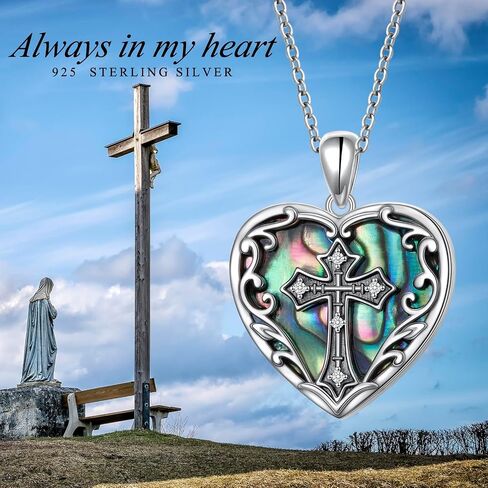 Heart شجرة الحياة/عباد الشمس/قلادة مغلقة الفراشة التي تحمل الصور 925 الجنيه الاسترليني الفضة أذن البحر قلادة قلادة هدايا المجوهرات للنساء in Saudi Arabia