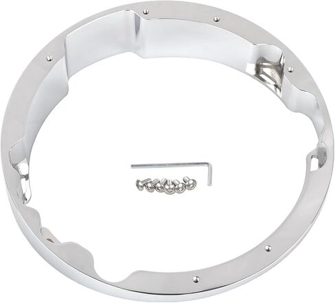 Chrome 7 "مصباح الأمامي المصباح Raked مديح حلقة ل Harley Touring Electra Road Street Glide Flhr Fltr Flhx 1994-2023 in Kuwait