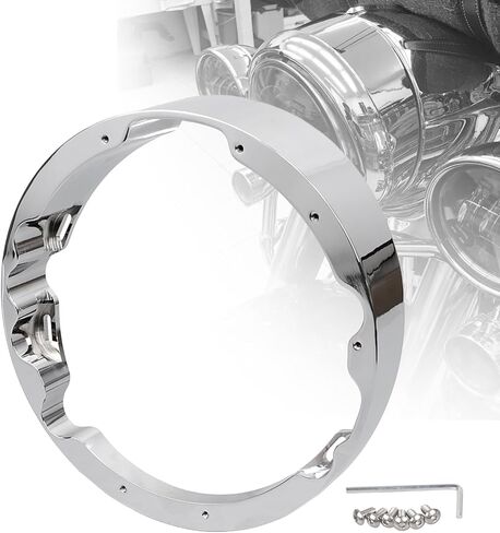 Chrome 7 "مصباح الأمامي المصباح Raked مديح حلقة ل Harley Touring Electra Road Street Glide Flhr Fltr Flhx 1994-2023 in Kuwait