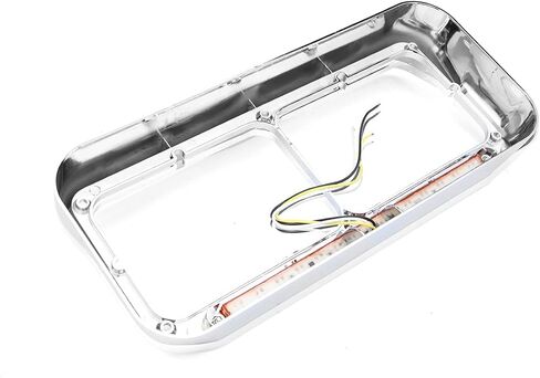 حافة المصباح الأمامي Chrome 12 "Amber LED Light Strip لـ Kenworth T400 T600 T800 W900B W900L Peterbilt 378 379 Western Star 4900 Freightliner FLD Classic XL in Kuwait