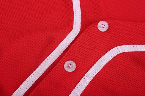 Mens Button Down Plain Baseball Jersey, Blank Softball Team Uniform, Hip Hop Hipster Short Sleeve Active Shirts in Saudi Arabia