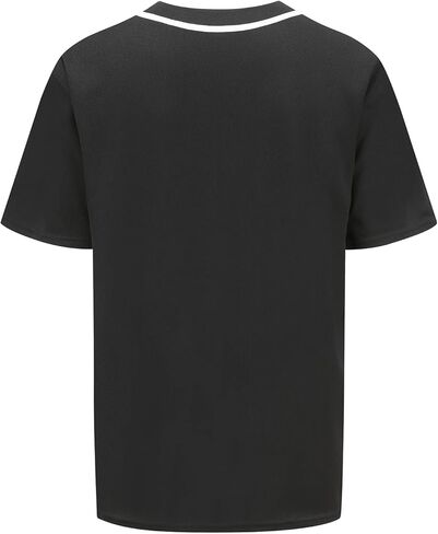 زر الأسفل أسفل قميص البيسبول العادي ، الفارق الفارغ من فريق Softball ، والهيب هوب هوبستر قصير الأكمام القمصان النشطة in Kuwait