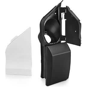 Transit Fuel Door Compatible with 2015-2023 Ford Transit Vans 150 250 350 HD – Transit Gas Door with White Cover, Filler Pocket Housing Hinge Door Assembly Replace # CK4Z-5427936-A CK4Z-5427936-F