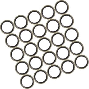 25pcs 18mm id. 24.5mm OD.Bronze نغمة السيارة محرك زيت الصرف سحق مسطح بديل غسالة الغسالة