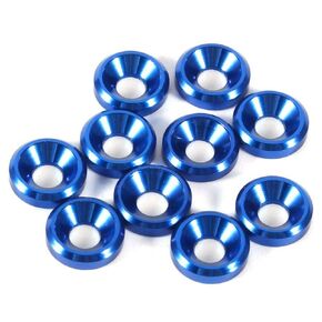 غسالة Bolt Beh-Tool M5 Countersunk غسالة كأس الألمنيوم المختلطة للسيارة الأزرق (حزمة من 10)