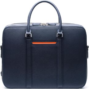 Maverick & Co. Manhattan Double-Zip Leather Leather Bag-حقيبة 16 بوصة للرجال ، حقيبة سفر وأعمال أنيقة ، دائمة