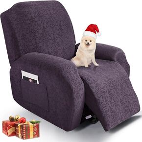 غطاء Loveat Loveseat ، مقاس Jacquard Slipcover من 6 قطع من أجل مقعدين من المقاعد ، نسيج ناعم وتنفس مع حماية 360 درجة ، ملاءمة مرنة ، واقي أثاث صديق للحيوانات الأليفة رمادية