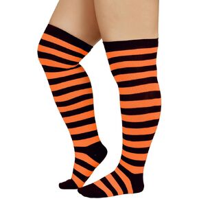 Zando plus حجم الجوارب عالية الفخذ الجوارب الزمنية طويلة الساق على الجوارب السميكة الجوارب مكتنزة الفخذ عالية الجوارب عالية
