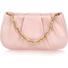 Evening Purse for Women - PU Clutch Small Shoulder Bag Anti Theft Removable Chain Adjustable Strap Handbag in Saudi Arabia