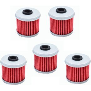 LABLT 5PCS مرشحات زيت الدراجة النارية بديل للبديل لعام 2002-2017 Honda CRF150R CRF150RB CRF250R CRF250X CRF250XRL CRF450R CRF450RX CRF450X TRX450R