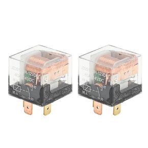 4 Pins 12V 80A Auto Relay Multi Purpose Waterproof Car Relay 2 Pcs Clear