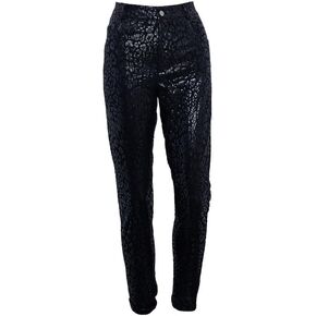 Roar Black Cheetah Print Stretchy Pants