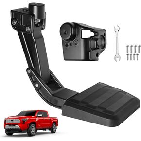 Rear Bed Step Compatible with Toyota Tacoma 2024 2025, Folding Tailgate Bedstep Truck Step Retractable Bumper Tailgate Pickup Accessories