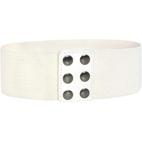 Women's Elastic Wide Classic Snap Simple Stretch Corset Waist Belt for Dress Plus Size
