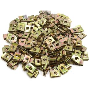 uxcell 200pcs Bronze Tone Metal Motorcycle Scooter Fairing Bolts Fastener Clips Screws