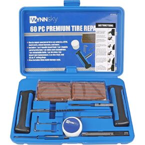 WYNNsky 60PCS Heavy Duty Tire Plug Repair Kit, Ideal for Motorcycle, ATV, Jeep, Truck and Tractor