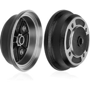 JAVIK 2 Pcs Front Left & Right Wheel Brake Drum Hub for Kawasaki Mule 3000 3010 2001-2008 Mule 4010 4000 2009-2023 Mule 3020 2001-2003 Mule 2510 2002 KAF620 KAF950