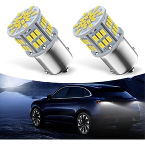 2 PCS 1156 LED Bulb Reversing Light, Single Contact 6800K Super Bright Turn Signal Bulb, 1141 1003 7506 BA15S Bulb, Universal for Most Cars (White)