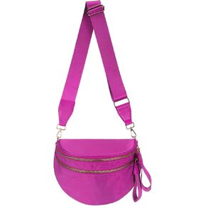 حقيبة bum crossbody ذات اللون النقي للنساء ، حقيبة حزام فسيحة ، حقيبة حزام ، حقيبة بوم كبيرة الحجم (حقيبة بوم ملونة)