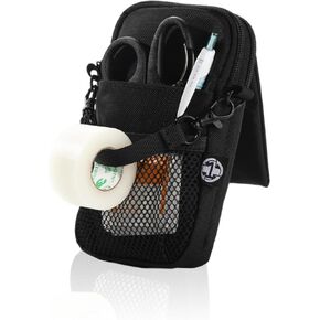 First Lifesaver Nurse Fanny Pack Pocket Organizer للممرضات ، طلاب التمريض | حزمة الخصر السفر | مقاومة للماء ومغناطيسية