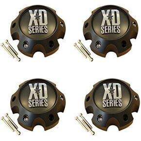KMC XD 1079L145MB Set of 4 Matte Black Center Cap for 6X139.7