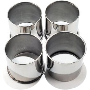 Stainless Steel 5.15inch Wheel Center Caps Hub Cap 130mm Fit 5.15" Bore Rims Truck Trailer RV SUV Chrome Opened-end Push Through Wheel Cover, 4Pcs