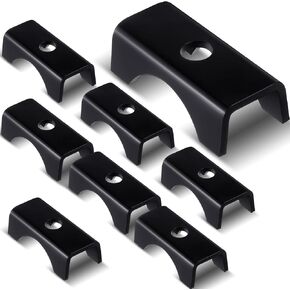 Tallew 8 Pcs SP-3 Black Trailer Axle Spring Perch Seats for 3 Round Tube Mount Steel Weld On, Trailer Box Axles for 5200, 6000, 7000 lb Capacity