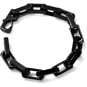 Alloy Bracelets for Men Cuban Solid Link Chain Bracelet 9 Inch,Light Weight Colorful Fashion Bracelets Hip Hop Urban Street-Wear Jewelry