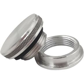 Aluminum Filler Neck Weld On Bung Screw Cap Small CNC Gas Fuel Tank Cap Natural