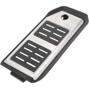 1 Pcs Automatic Footrest Pedals Cover Footrest Pedal Pads Foot Rest Dead Pedal Pad Cover for Audi Q7 2017-2022 Aluminum Alloy Silver Tone