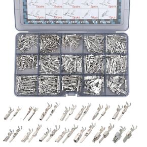 430Pcs 28types Automotive Car Electrical Terminal Pins auto Connectors Kit Metri-Pack pins kit Male&Female Wire Connector Terminal Wire Harness Wiring 0.6/1/1.2/1.5/1.8/2.2/2.8/6.3mm