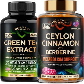 Nutraharmony Green Tea Extract Capsules و Ceylon Cinnamon Gummies