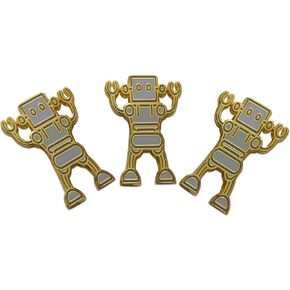 Novel Merk Robot – Technology Lapel Pin, Hat Pin & Tie Tack Set - with Clutch Back