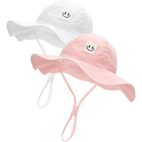 FURTALK Baby Girl Sun Hat Toddler Beach Hats UPF 50+ Wide Brim Bucket Summer Hat